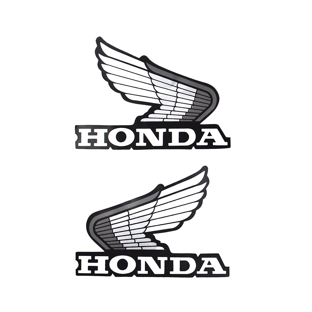 For Honda Wings Fuel Petrol Tank Sticker Decals Motorcycle Bike Truck Car Grey