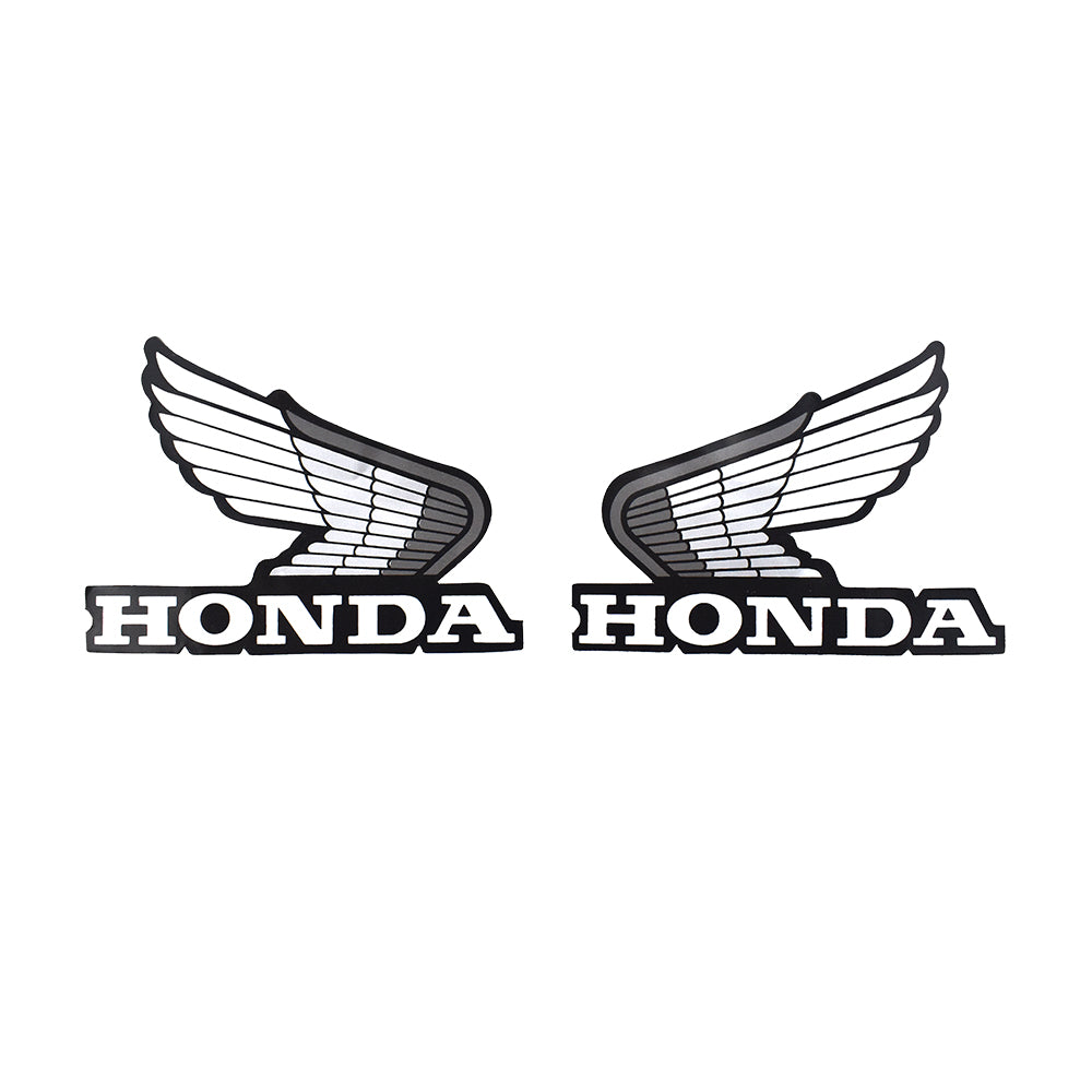 For Honda Wings Fuel Petrol Tank Sticker Decals Motorcycle Bike Truck Car Grey