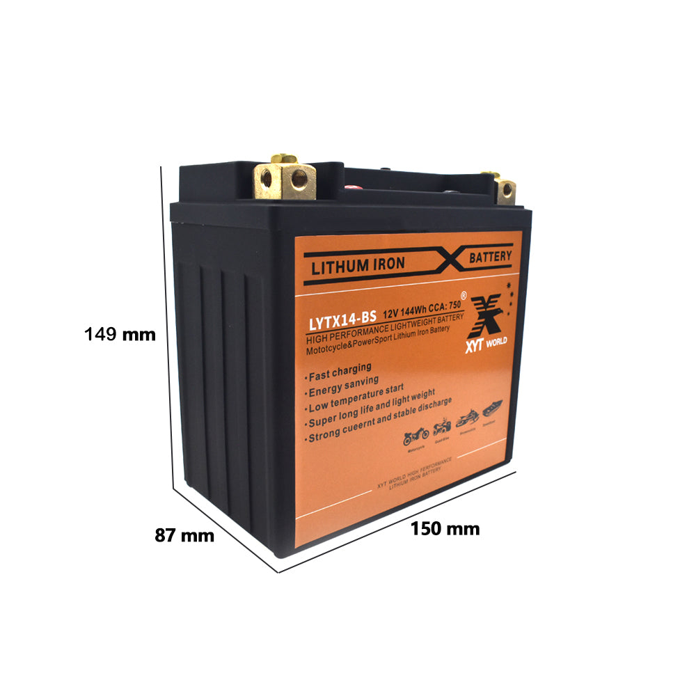 LYTX14-BS Motorcyle Lithium Battery For Triumph Tiger 900 955 1050 Kawasaki etc.