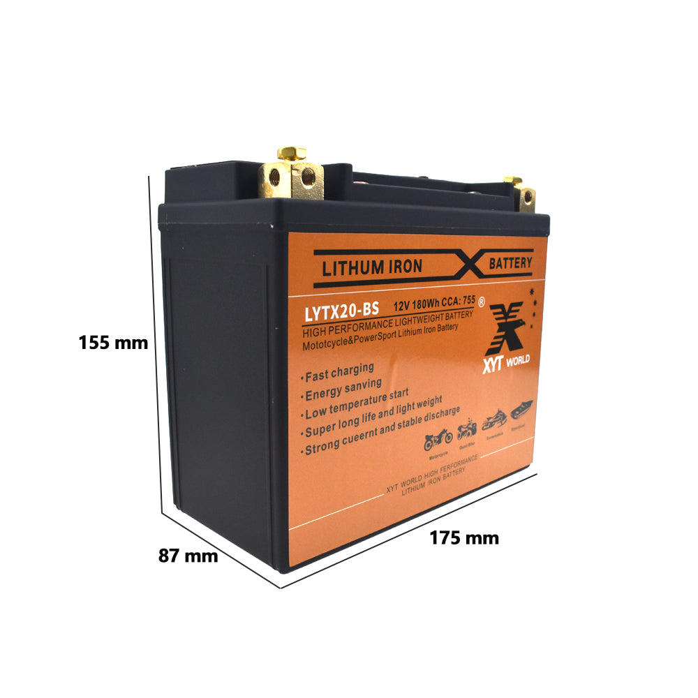 LYTX20-BS Motorcyle Lithium Battery For Harley-Davidson XL 1000 1100 1200 Ducati
