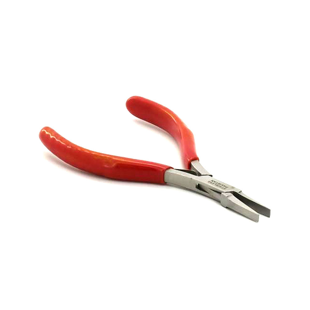 5" Flat Nose Plier Jewelry Beading Cars Model Tool Maintenance Red Nipper Pliers