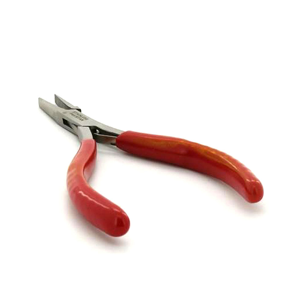 5" Flat Nose Plier Jewelry Beading Cars Model Tool Maintenance Red Nipper Pliers