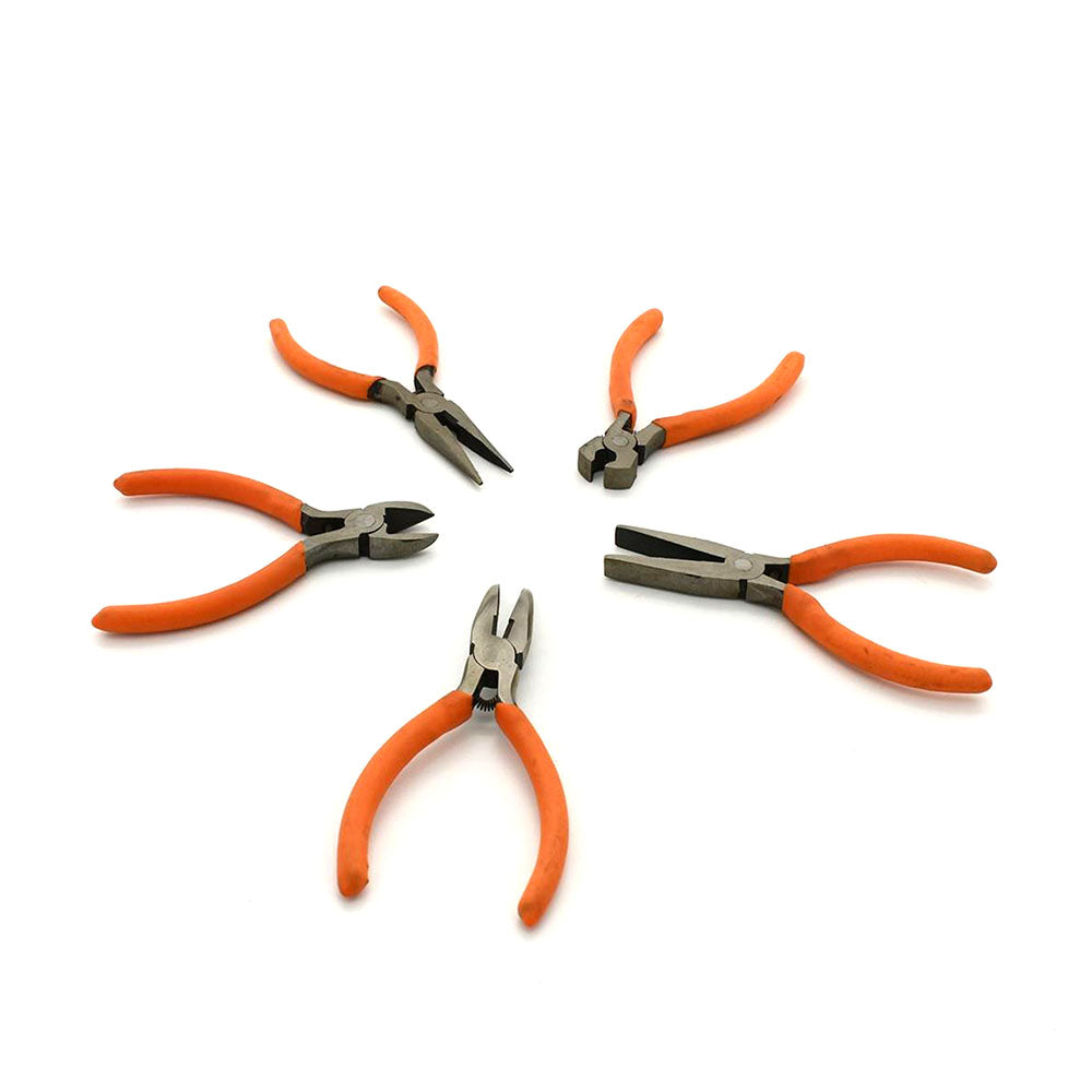 5 Pcs Set Plier Cutter Diagonal Shear Tool Electronic Nipper Mini Multipurpose