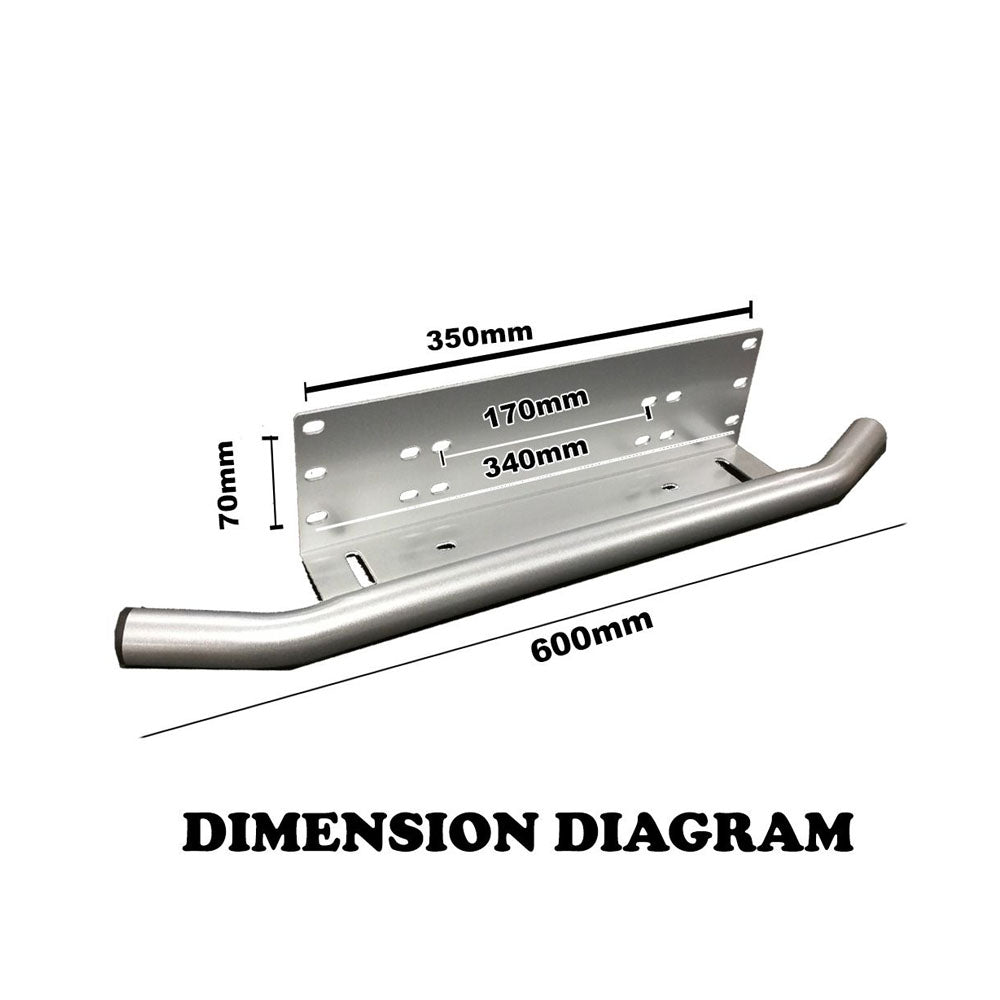 Number Plate Frame BullBar Mount Bracket Car Driving Light Bar Holder Silver AU