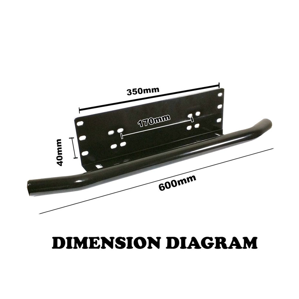 Number Plate Frame BullBar Mount Bracket Car Driving Light Bar Holder Black AU