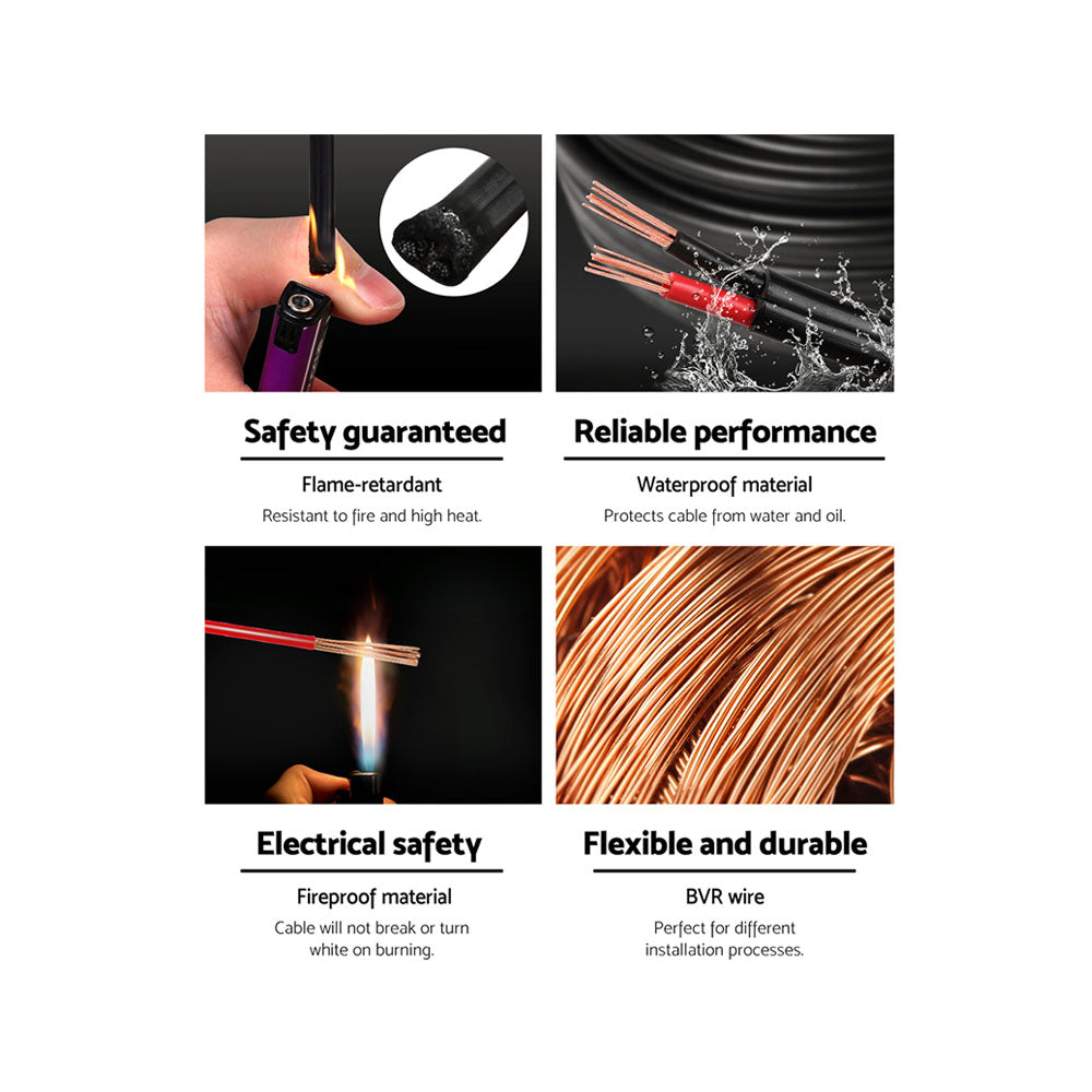 2.5MM Electrical Cable Twin Core Extension Wire 100M Car Solar Panel 450V