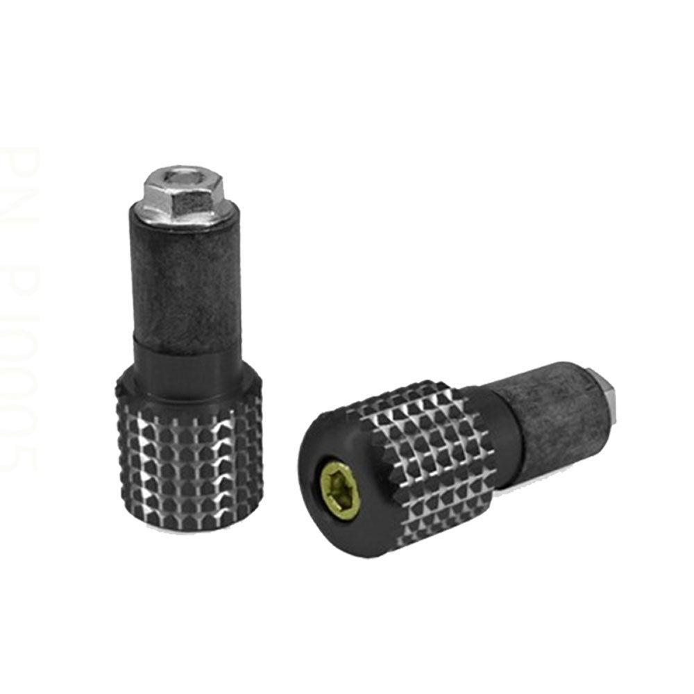 2Pcs Universal Motorcycle CNC Aluminum Handlebar Grips Bar End Plugs Black