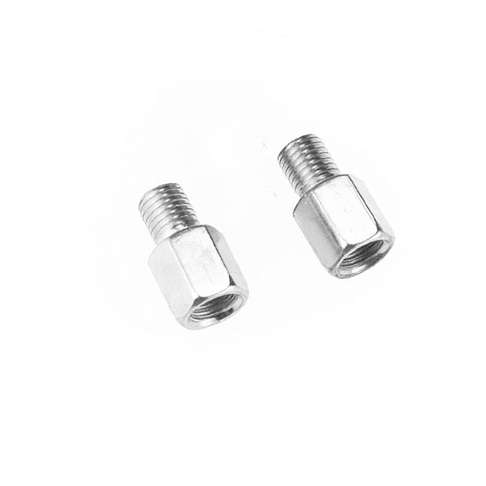 2pcs Motorcycle Universal Chrome Rear View Mirrors Skeleton Bone Hand 8mm 10mm