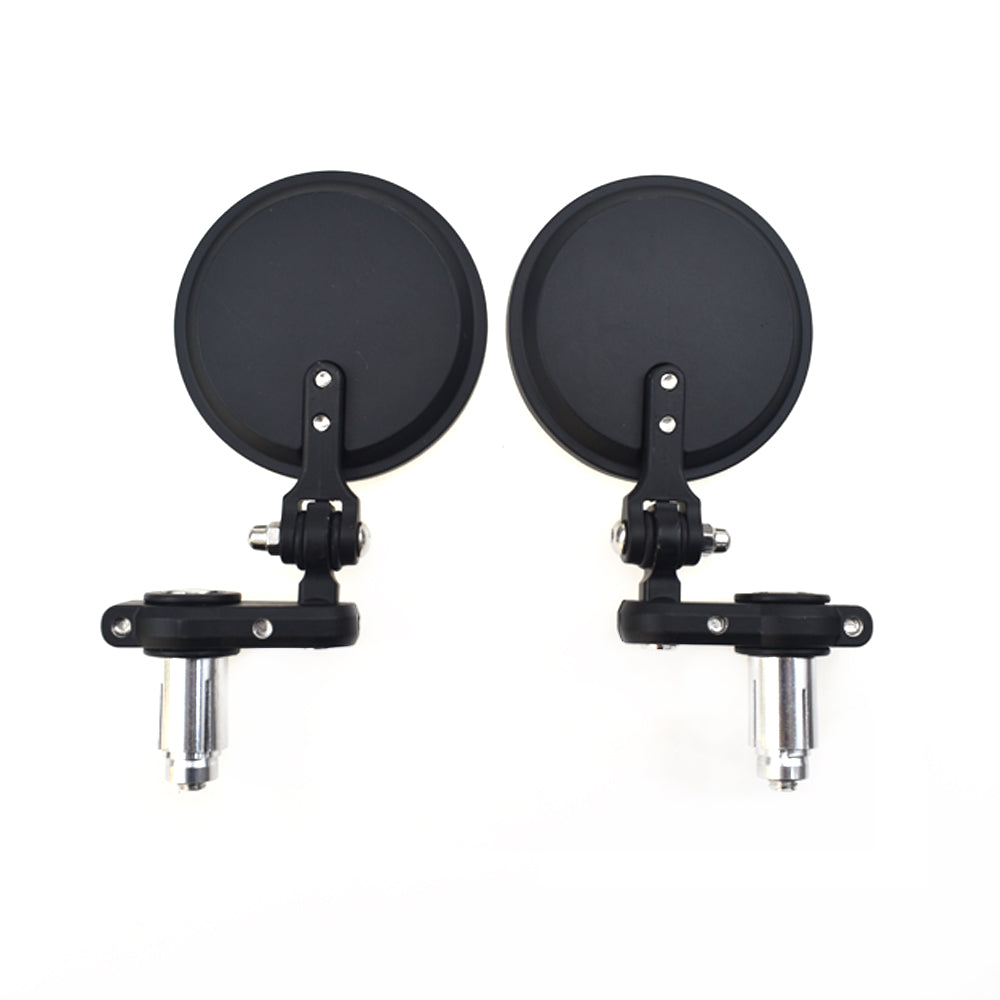 Motorcycle CNC Alloy Rear view Handle Bar End 7/8" 22mm Side Mirror Round