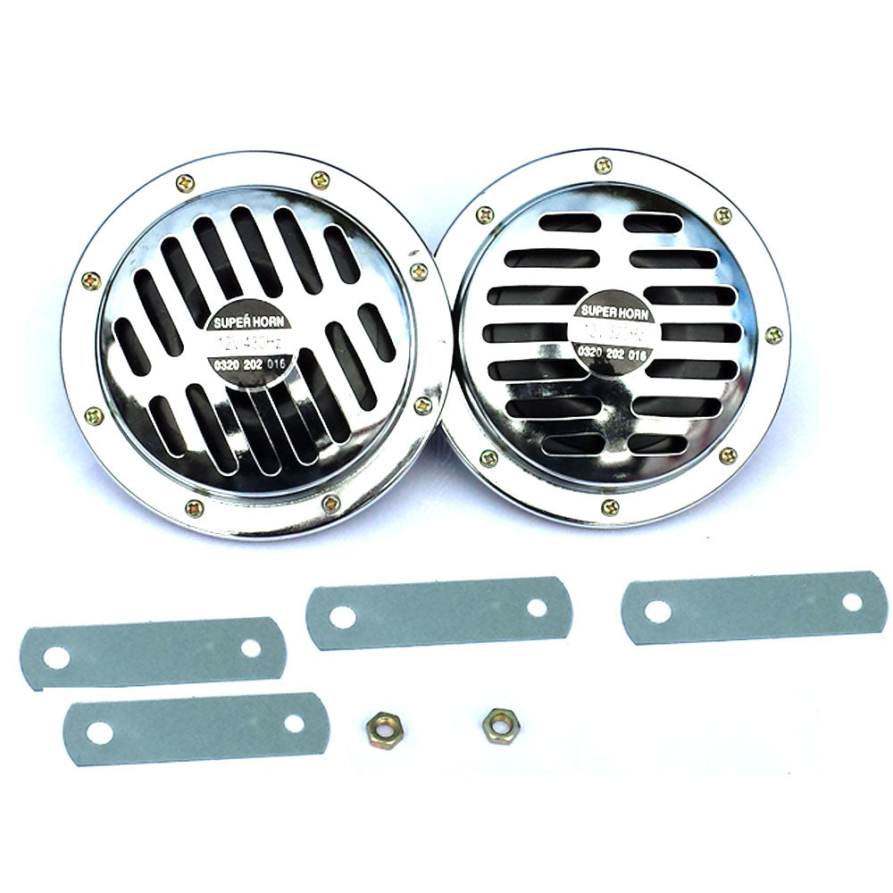 12v Big Super Tone Dual Tone Horn Pair 430 329hz Modified Car Motorcycle ATV
