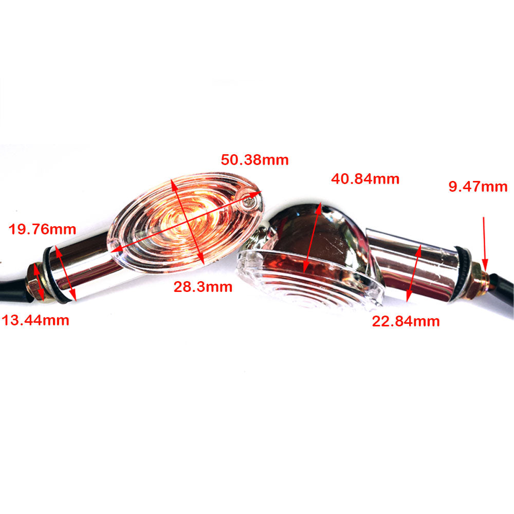 2pcs LED Indicators Turn Signal Light Harley Chopper Fit Honda Yamaha BMW