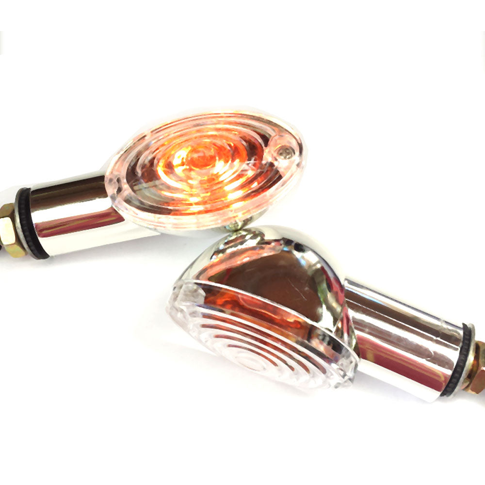 2pcs LED Indicators Turn Signal Light Harley Chopper Fit Honda Yamaha BMW
