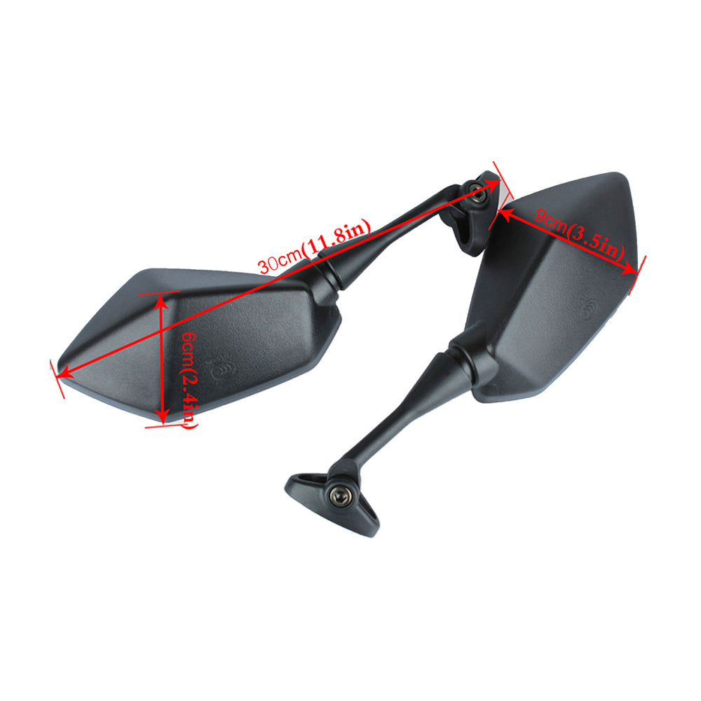 Black Motorcycle Universal Black Clear Len Rearview Mirrors For Honda Hyosung Models