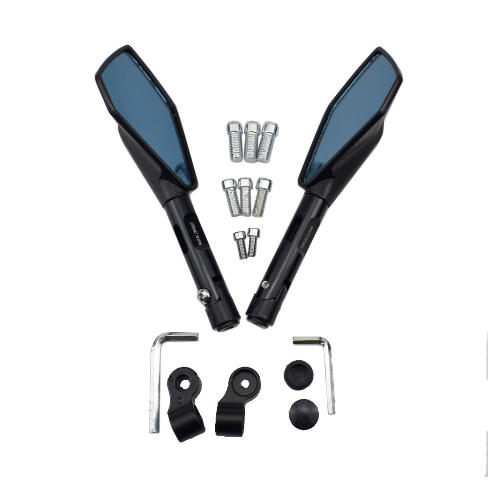 Universal CNC Motorcycle Motorbike Scooter Rear View Mirrors 8mm 10mm