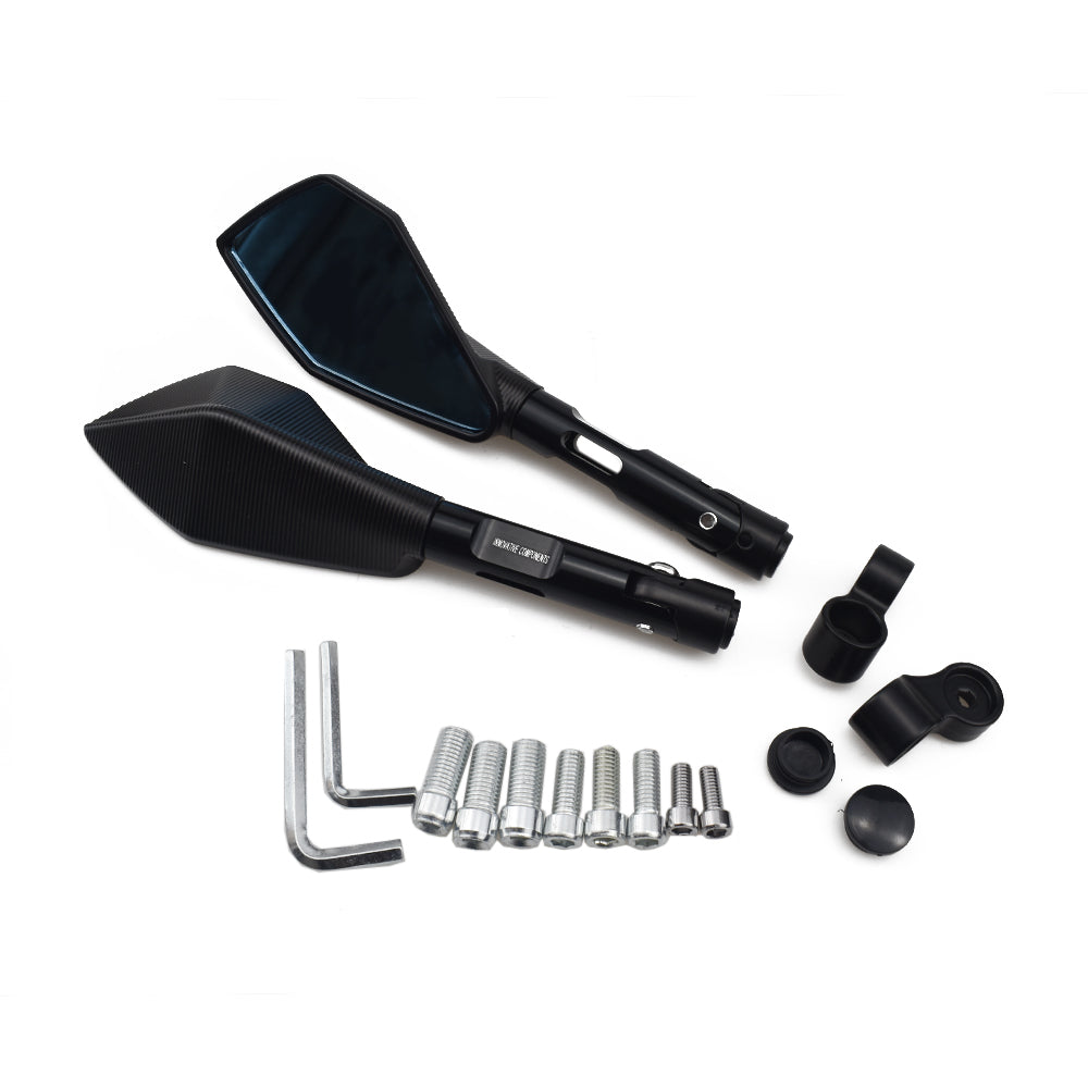 Universal CNC Motorcycle Motorbike Scooter Rear View Mirrors 8mm 10mm