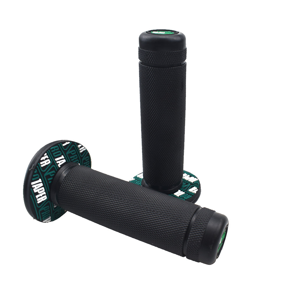 7/8"Rubber Motorcycle Hand Grip Autobike Handlebar Handle Bar ATV Dirt Motorbike-Black Green