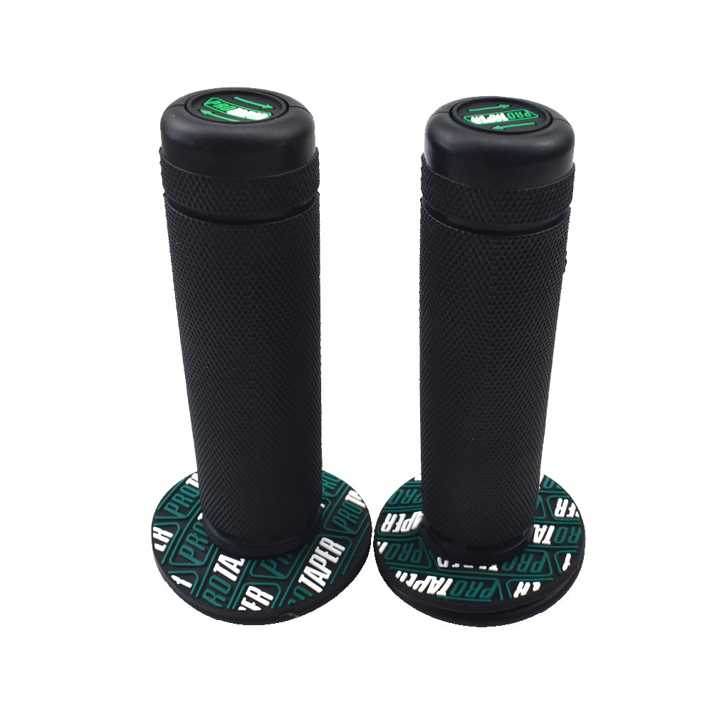 7/8"Rubber Motorcycle Hand Grip Autobike Handlebar Handle Bar ATV Dirt Motorbike-Black Green