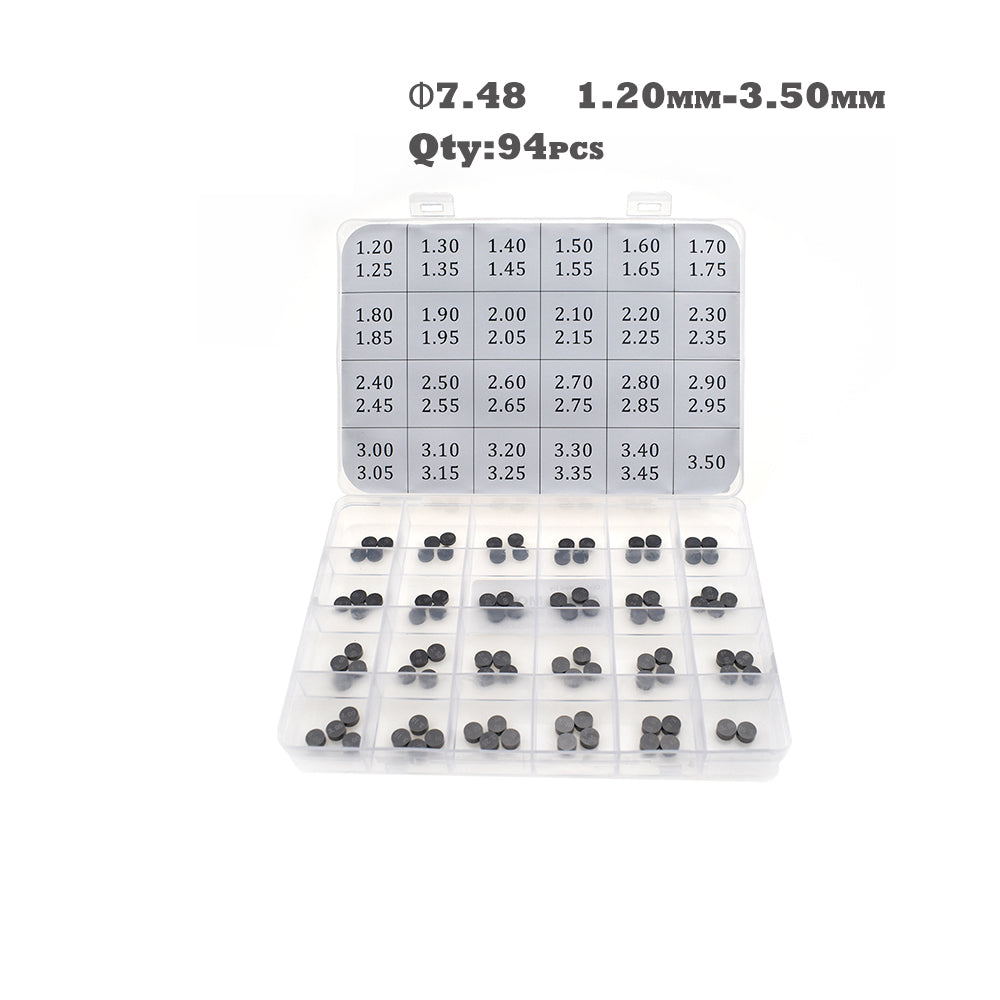 Rhino 94Pcs 7.48mm Valve Shim Kit Fit Honda CRF150R CRF250L Husqvarna Kawasaki Suzuki Yamaha etc.