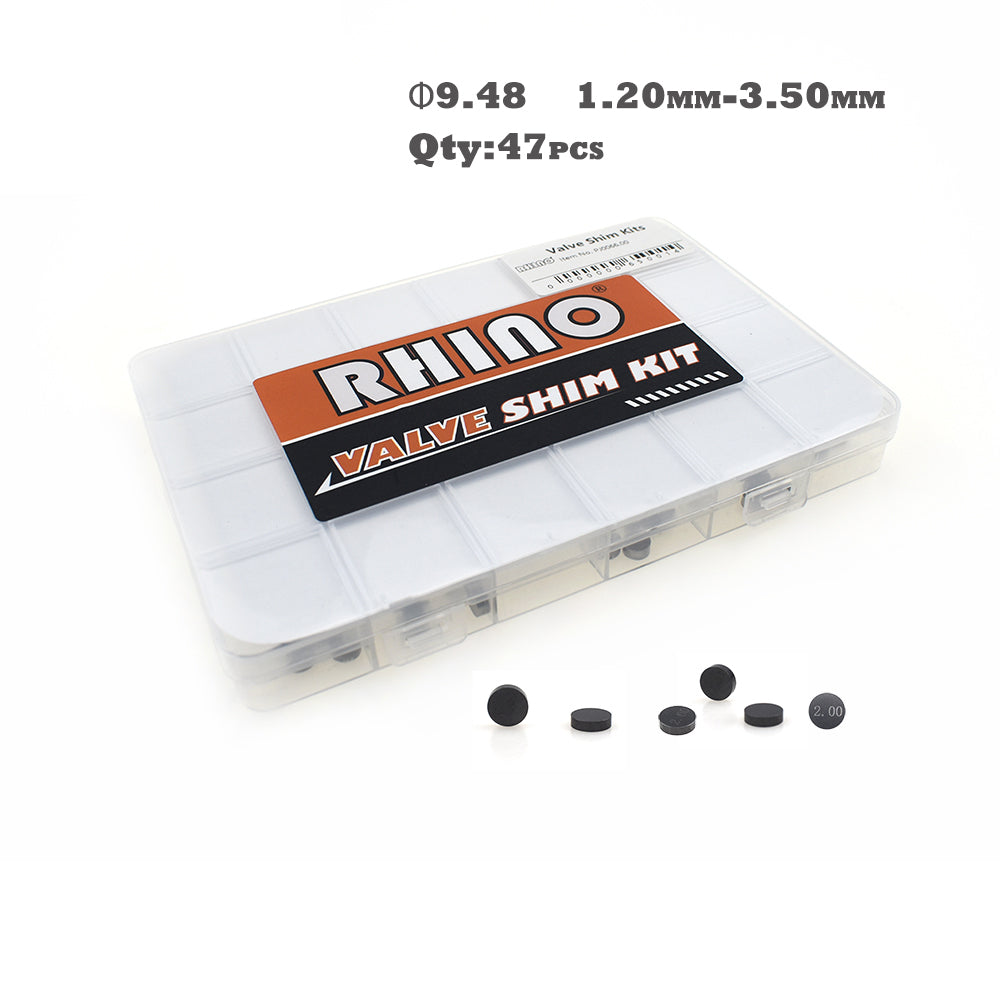 Rhino 47Pcs 9.48mm Valve Shim Kit Fit Yamaha YZ450FX Suzuki Kawasaki Husqvarna Honda etc.