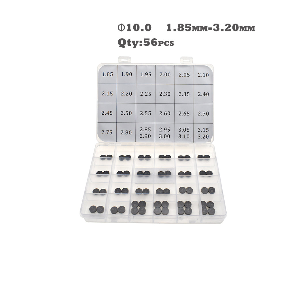 Rhino 56Pcs 10mm Valve Shim Kit Fit KTM 690 Enduro 1190 RC8 Husaberg FE501 Beta RR350 4T etc.