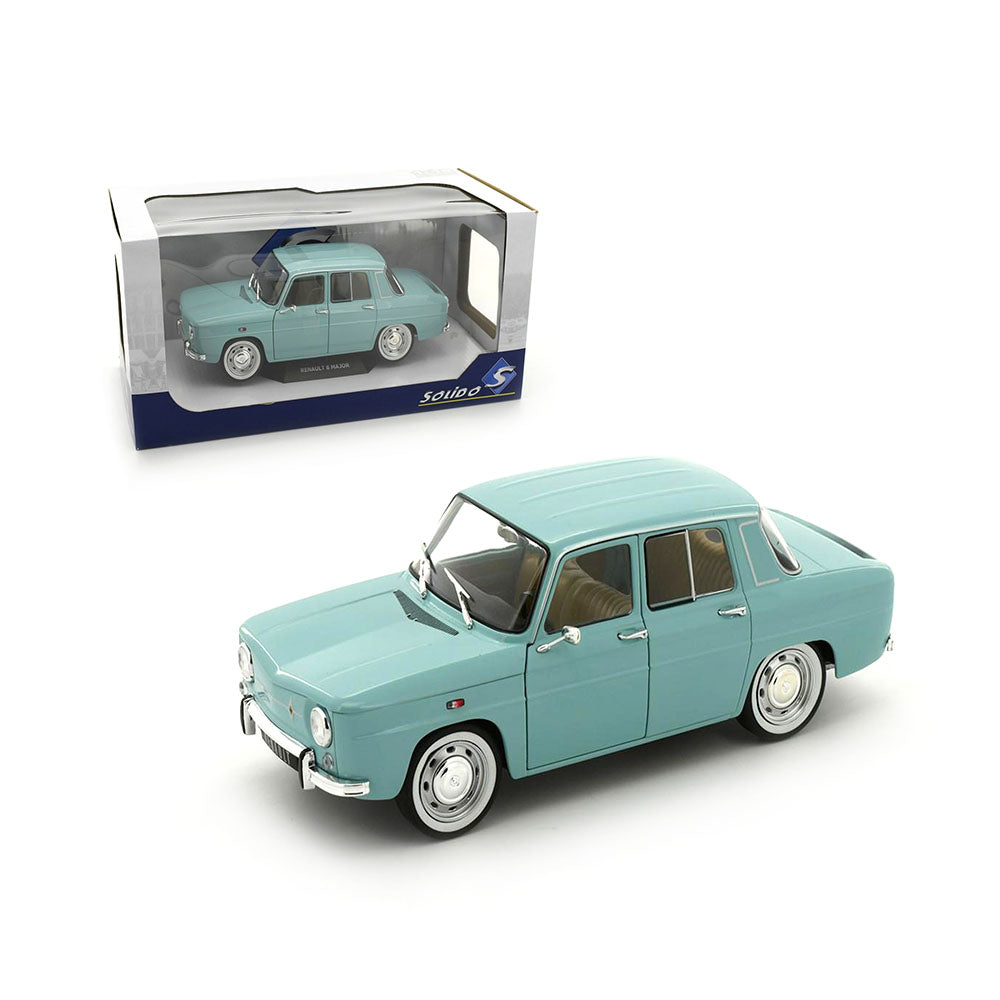 Solido Licensed 1:18 Scale 1967 Renault 8 Major Light Blue Model Car