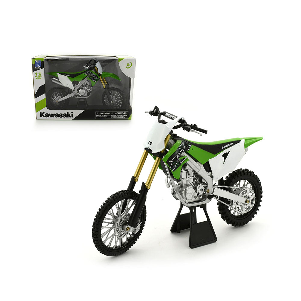 NewRay Licensed 1:6 Scale Kawasaki KX450 Off Road Diecast Motorbike Toy