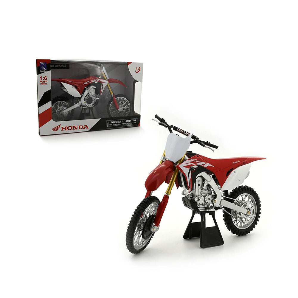 NewRay Licensed 1:6 Scale Honda CRF450R 2017 Dirt Bike Motorbike Toy