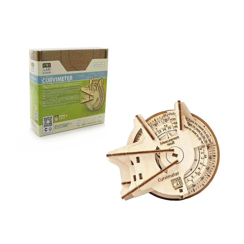 Made in Ukraine UGears 60138 Curvimeter Wooden Mechanical 3D Puzzle Model Kit