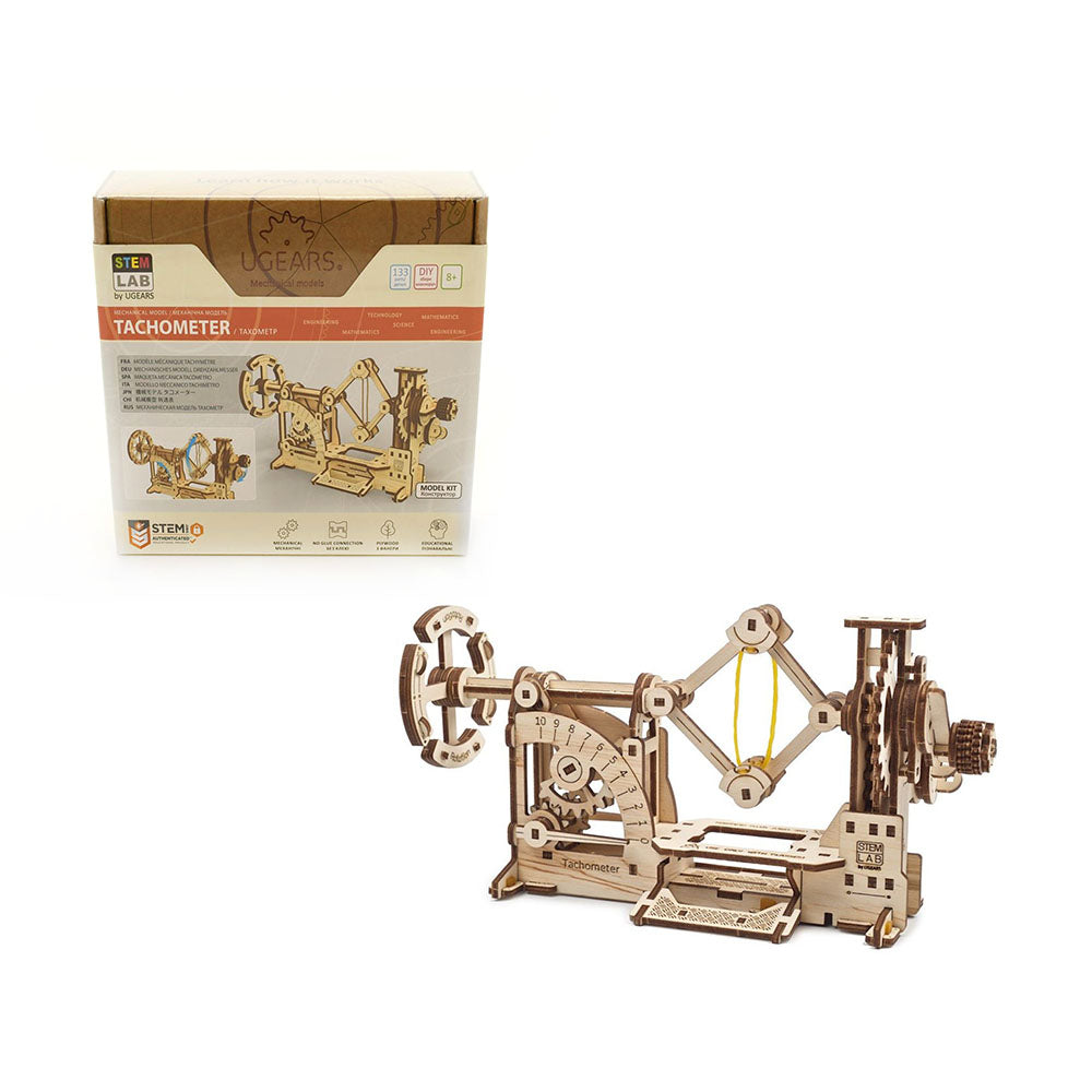 Ukraine Made UGears Stem Lab Tachometer Wooden Mechanical Model Kit 3D Puzzle