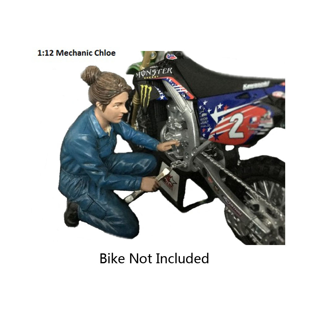 American Diorama 1:12 Scale Chloe Mechanic Figure Accessory Model Bike Not Included