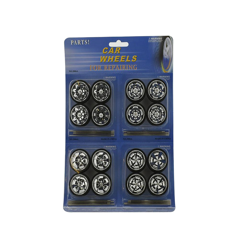 DDA Collectibles 1:18 Spinner Rims And Wheel Set Include 4 Different Sets Of Four Wheels MJ2006A