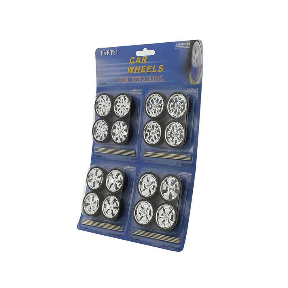 DDA Collectibles 1:18 Spinner Rims And Wheel Set Include 4 Different Sets Of Four Wheels MJ2006A