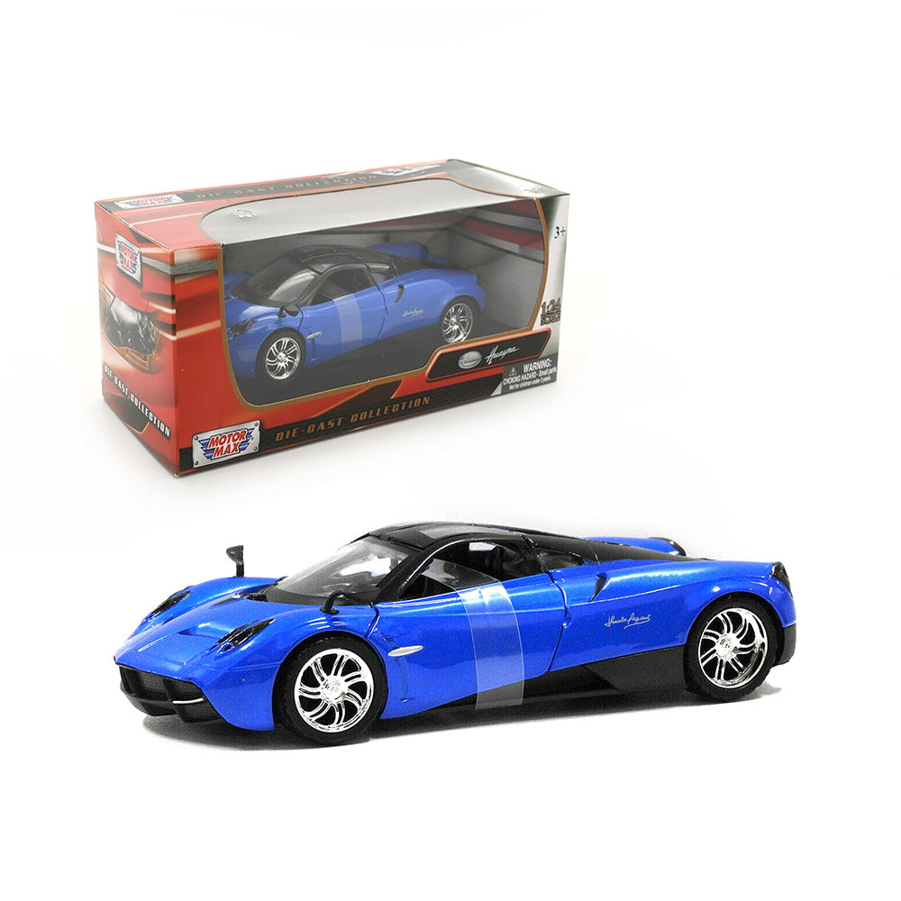 Motormax Licensed 1:24 Scale Pagani Huayra Blue Showcasts 79312 Diecast Model Toy Car
