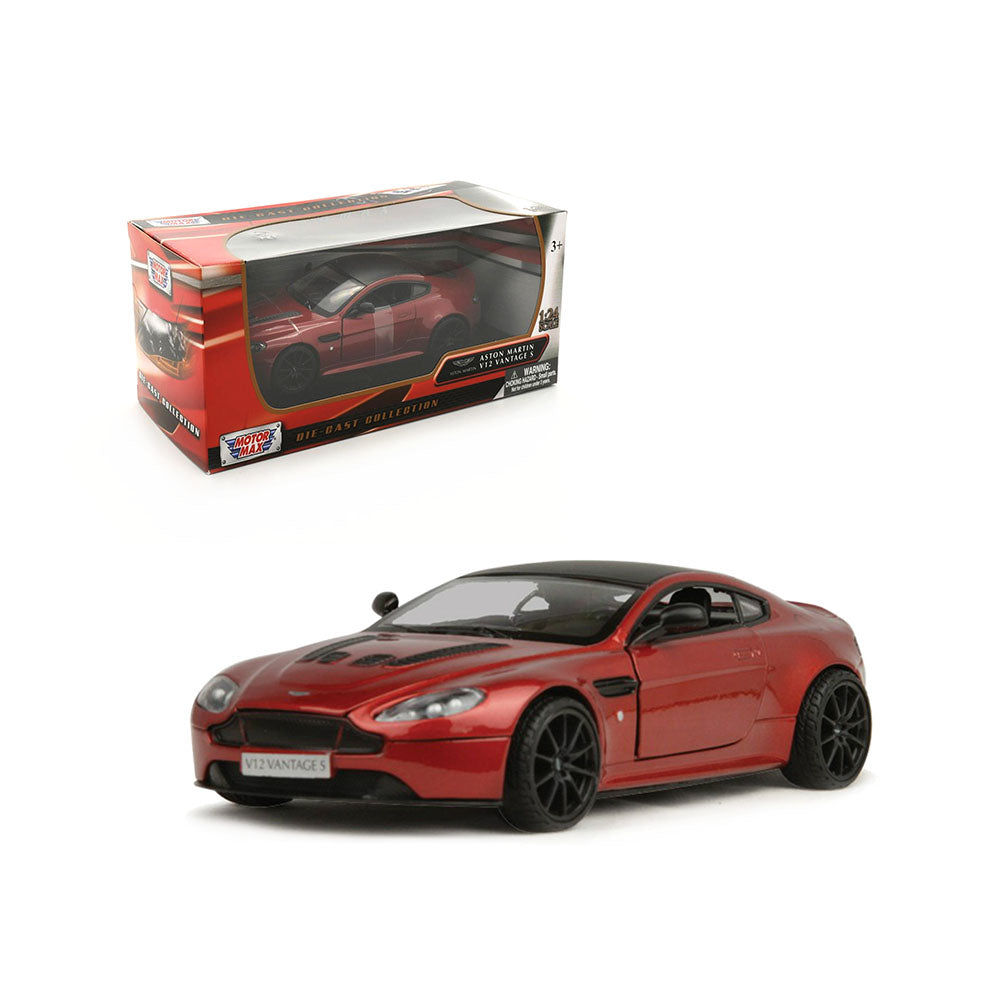 Motormax 1:24 Scale Aston Martin Vantage S V12 Diecast Model Car Dark Red