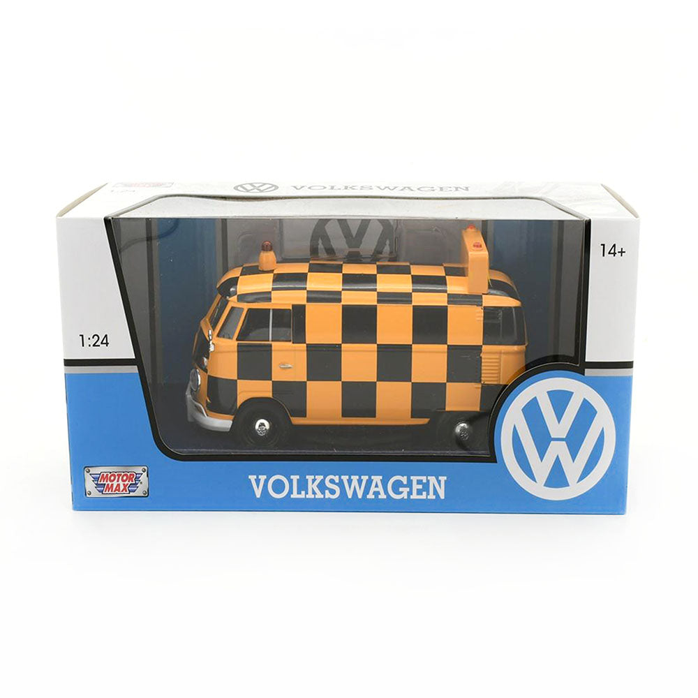 Motormax Licensed 1:24 ScaleVolkswagen Type 2 Airport Runway T1 Delivery Van Model Car