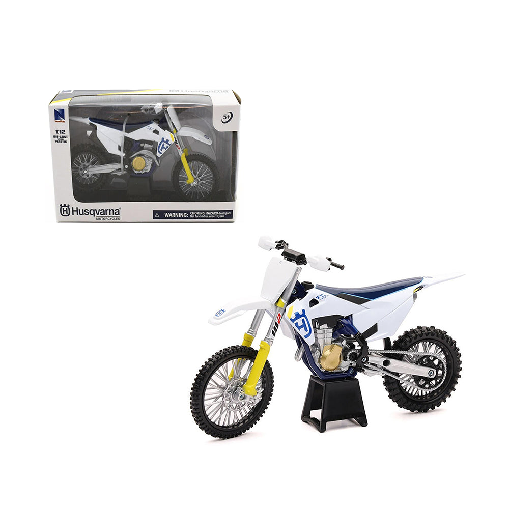 NewRay Licensed 1:12 Scale Diecast Husqvarna FC450 Motocross Motorbike Replica Model Toy