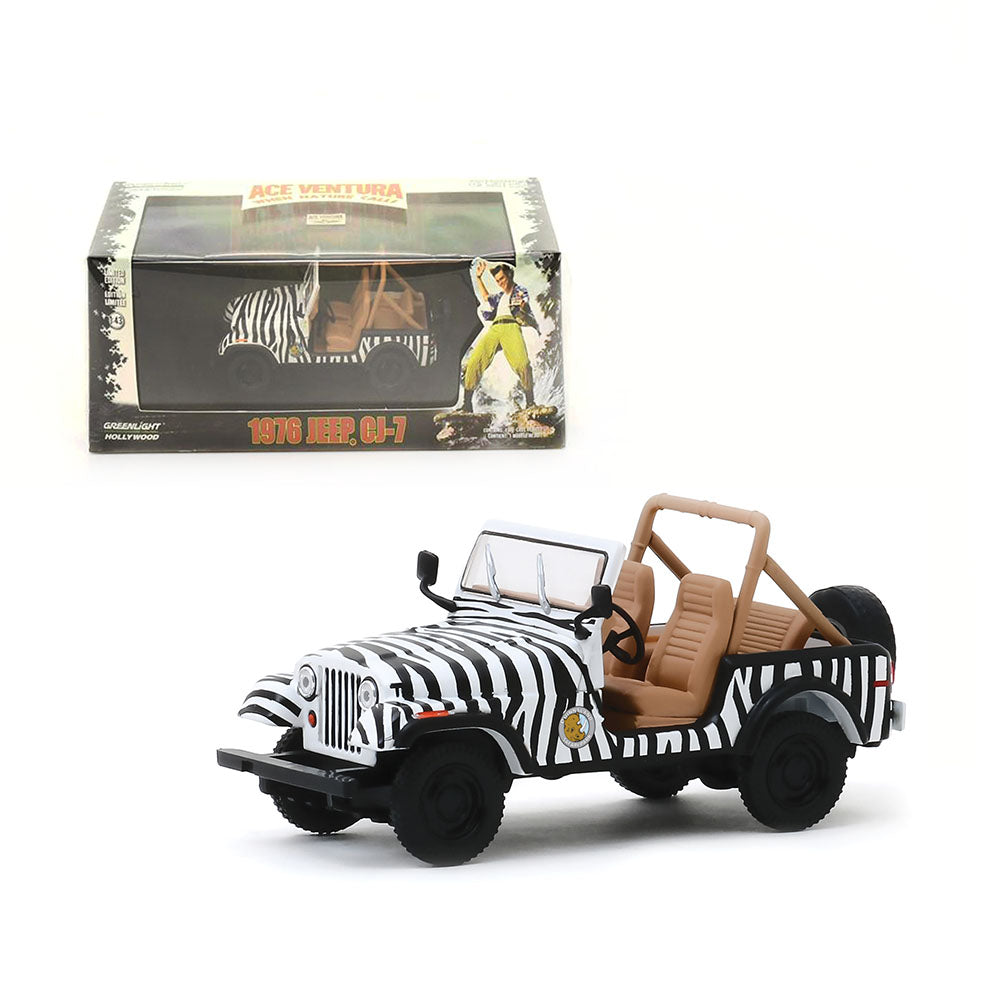 Greenlight 1:43 Ace Ventura 1976 Jeep CJ-7 When Nature Calls Movie Car Model Toy