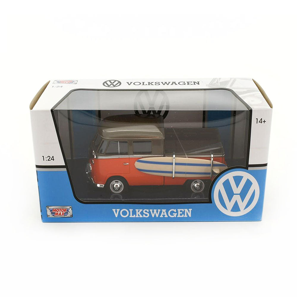 Motormax 1:24 Scale VolksWagen Type 2 With Surf Board T1 Pick Up Model