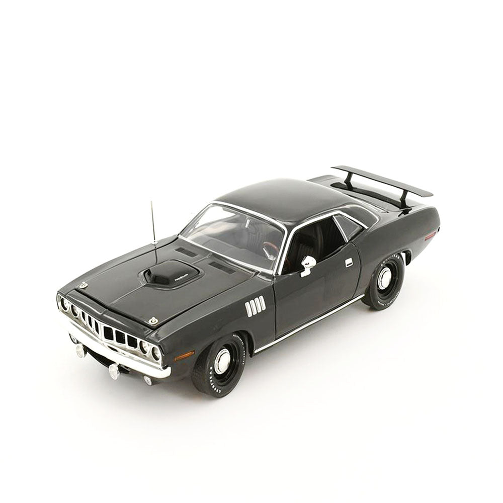 Acme Licensed 1:18 Scale Plymouth Hemi Cuda 1971 Diecast Model Car Black