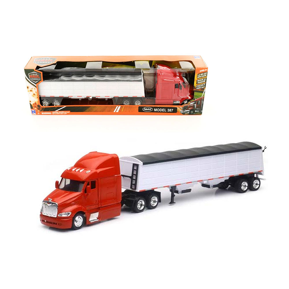 NewRay Licensed 1:43 Scale Peterbilt 387 Grain Hauler Diecast Model Truck
