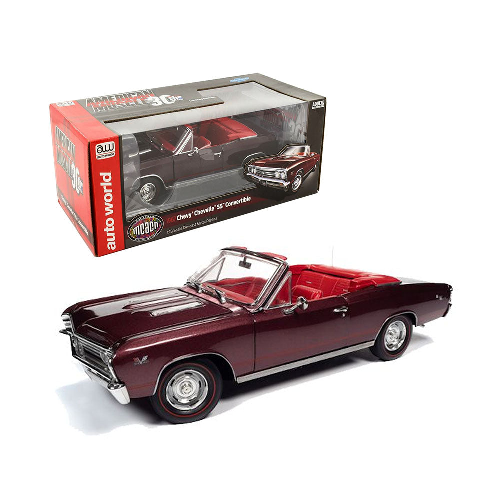 AutoWorld 1:18 Scale Chevelle SS396 Convertible Mcacn 1967 Diecast Model Car