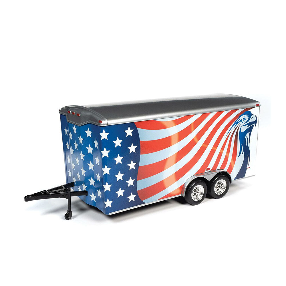 AutoWorld 1:18 Scale Enclosed Trailer Model Toy Hobby Collection
