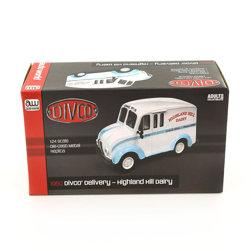Autoworld 1:24 Scale Divco Delivery - Highland Hill Dairy 1950 Diecast Model Car
