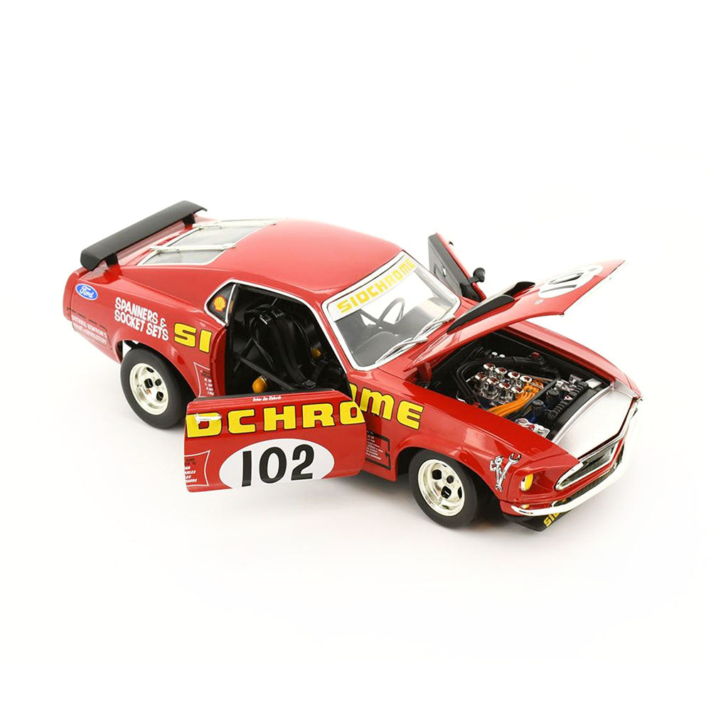 Acme 1:18 Scale Ford Boss 302 #102 Jim Richards Sidchrome Racing 1969 Diecast Model Car