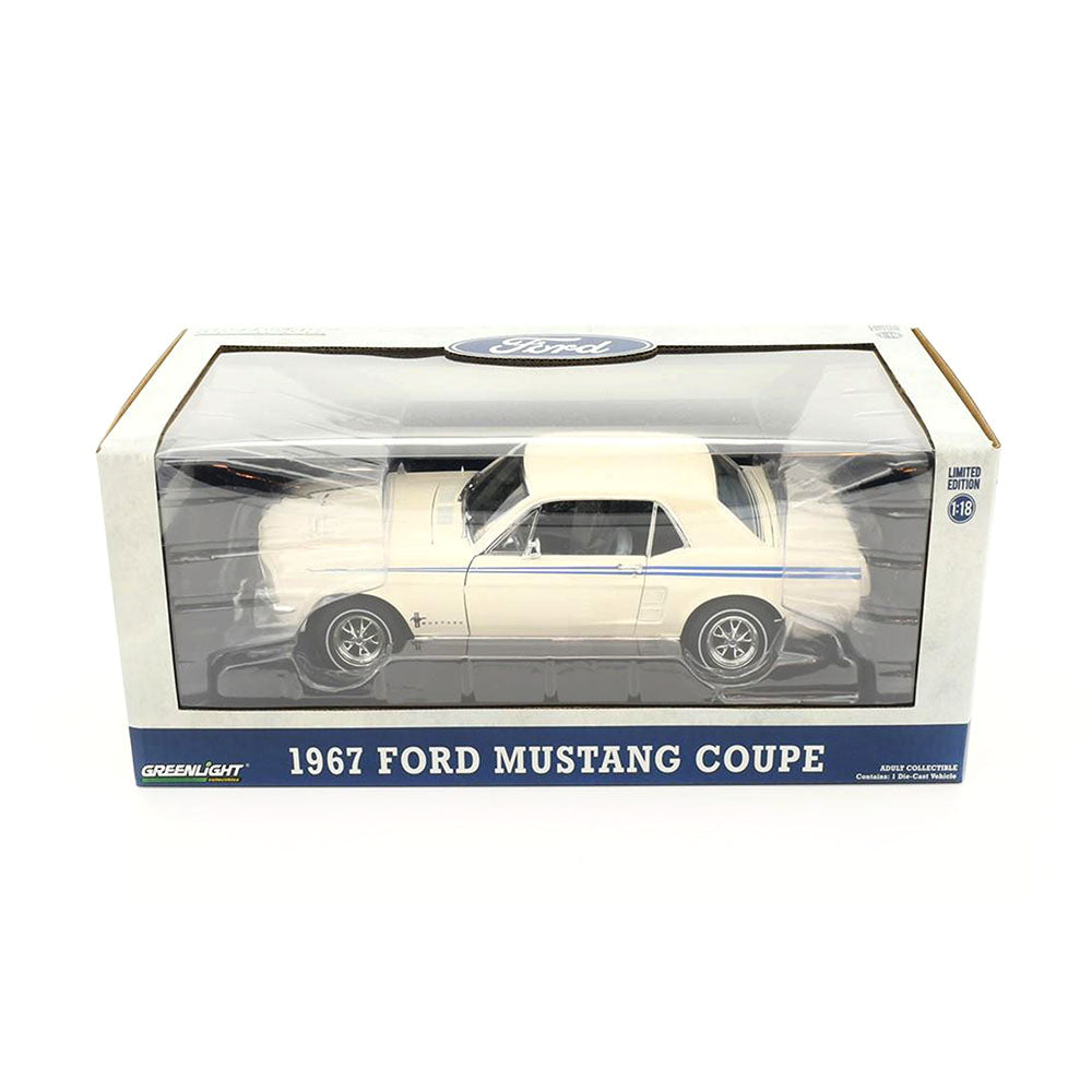 Greenlight 1:18 Scale Ford Mustang Pacesetter Special 1967 Diecast Model Car White