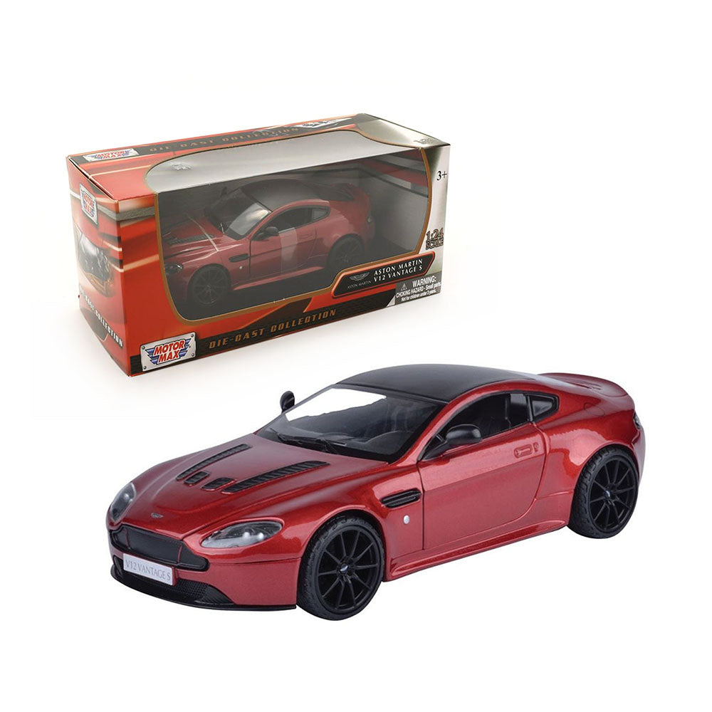 Motormax Licensed 1:24 Scale Aston Martin V12 Vantage S 2013 Diecast Model Car Red