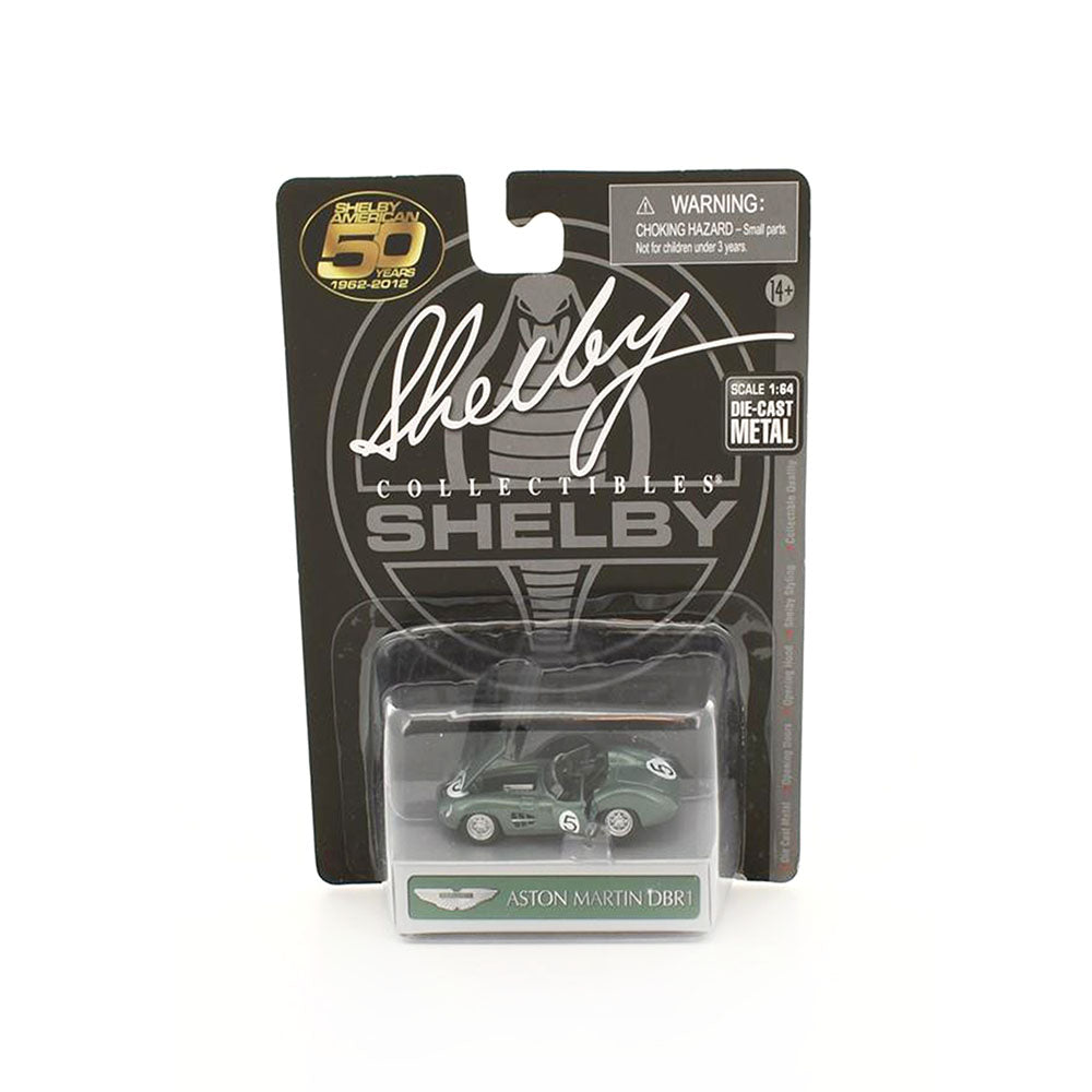 Shelby Licensed 1:64 Scale Aston Martin DBR1 #5 Diecast Model Car Green