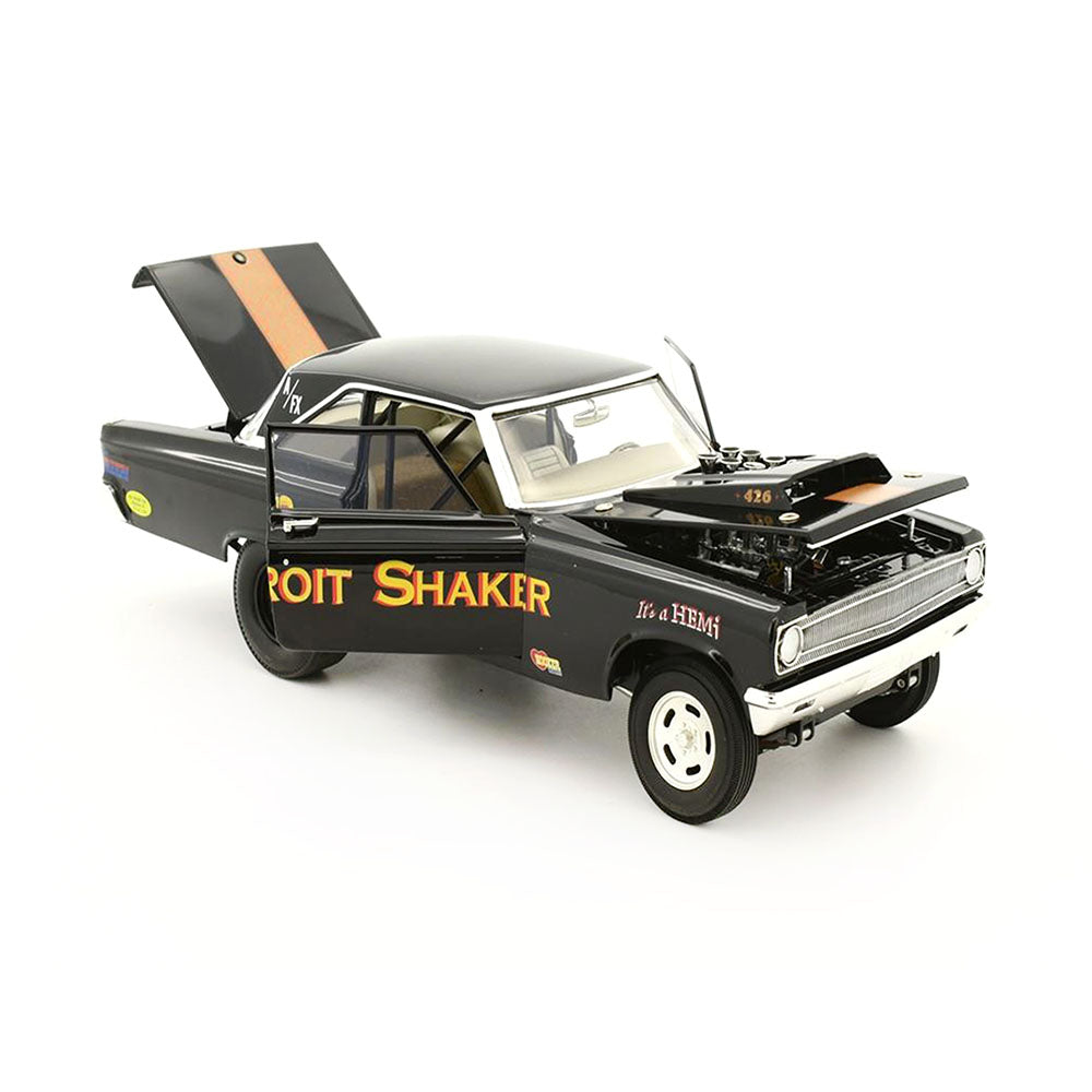 Acme Licensed 1:18 Scale Detroit Shaker Dodge AWB 1965 Diecast Model Car Black