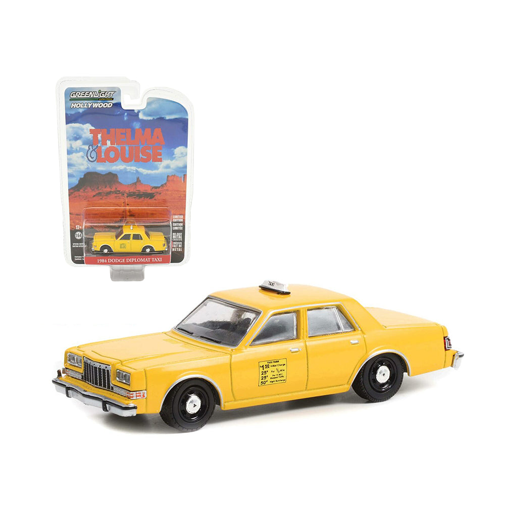 Greenlight 1:64 Scale Dodge Diplomat Taxi 1984 Diecast Model Toy Yellow