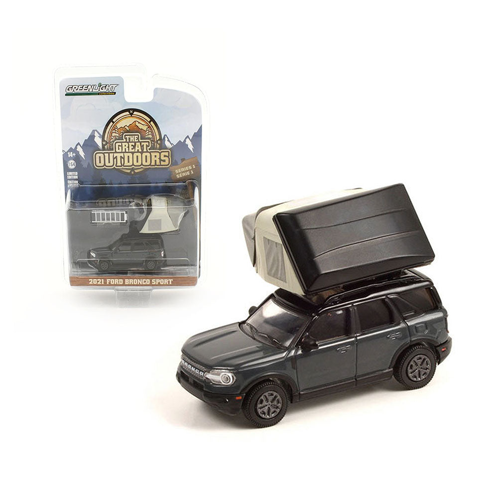 Greenlight Licensed 1:64 Scale Ford Bronco Sport 2021 Diecast Model Car Grey